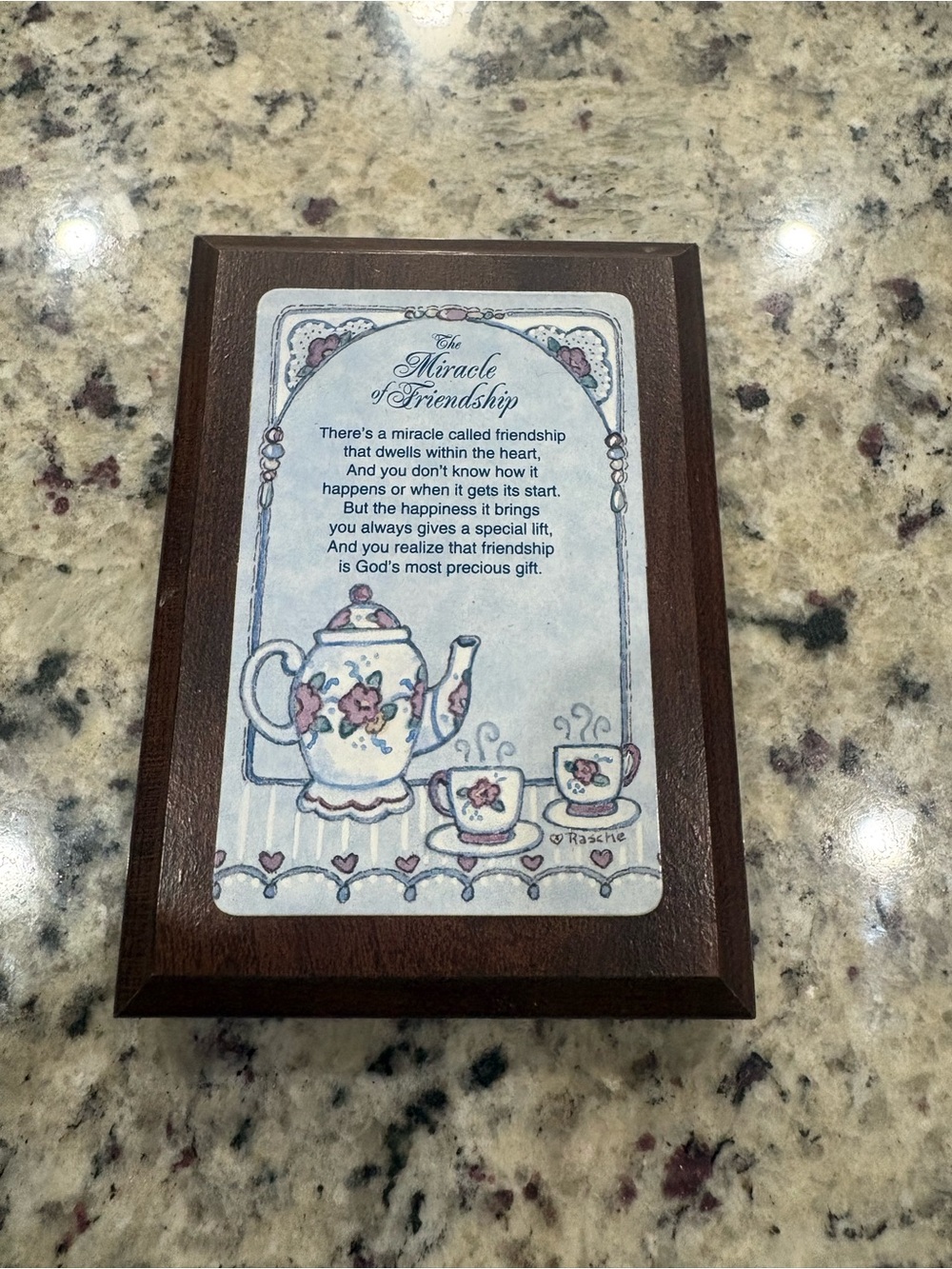 Dicksons Miracle of Friendship standing plaque in good condition